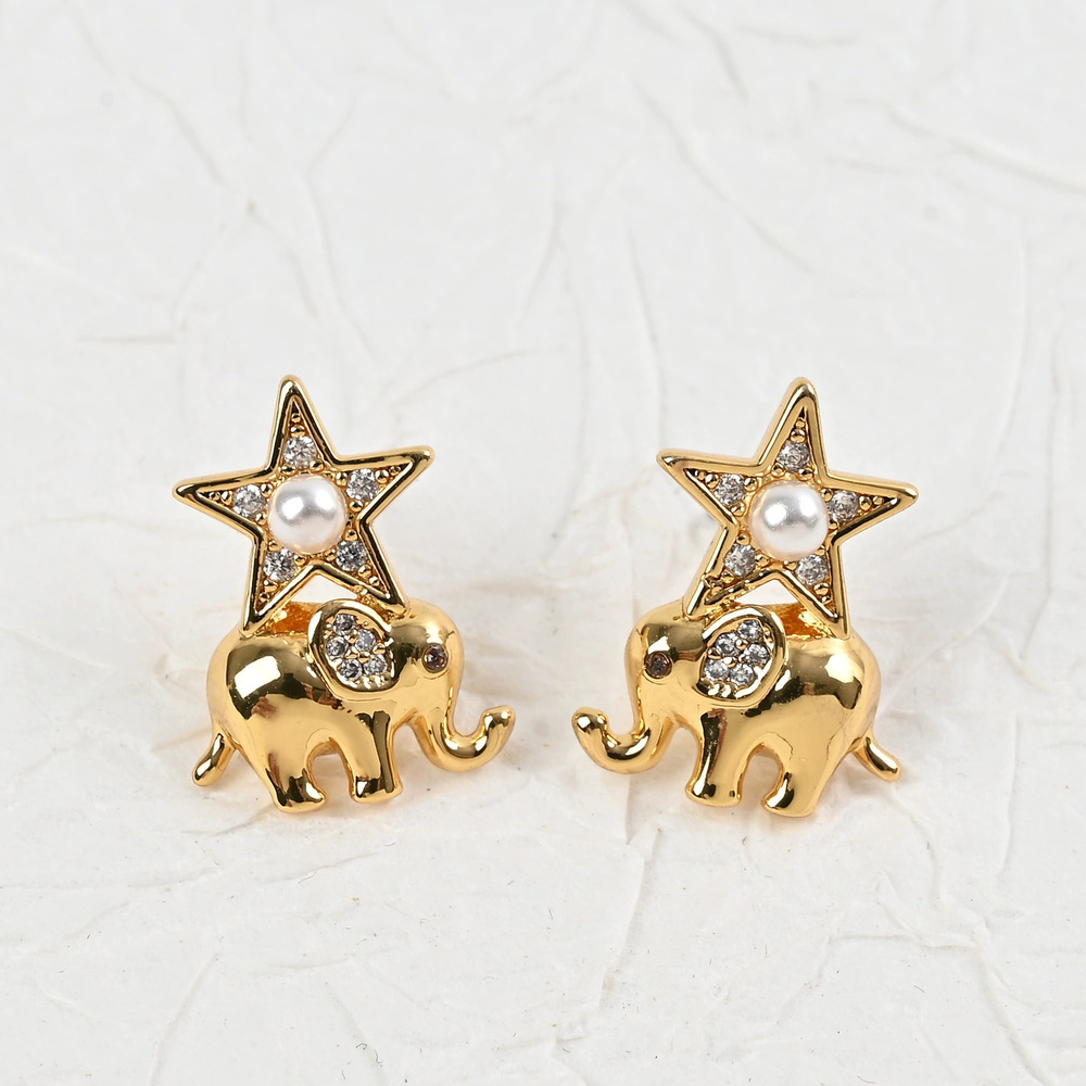 Kendra Scott Creative Elephant Micro Pave Zircon Earrings